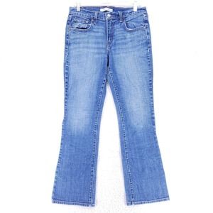 Levis 515 Jeans Womens SZ 8 Blue Denim Straight Stretch Mid Rise VTG Slim 90s